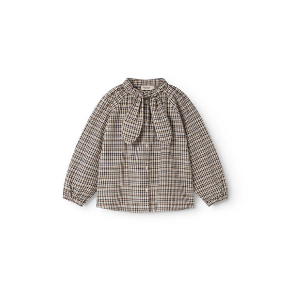blouse check scarf