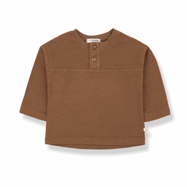 1 + In The Family Henley T-Shirt "Jan", castagne