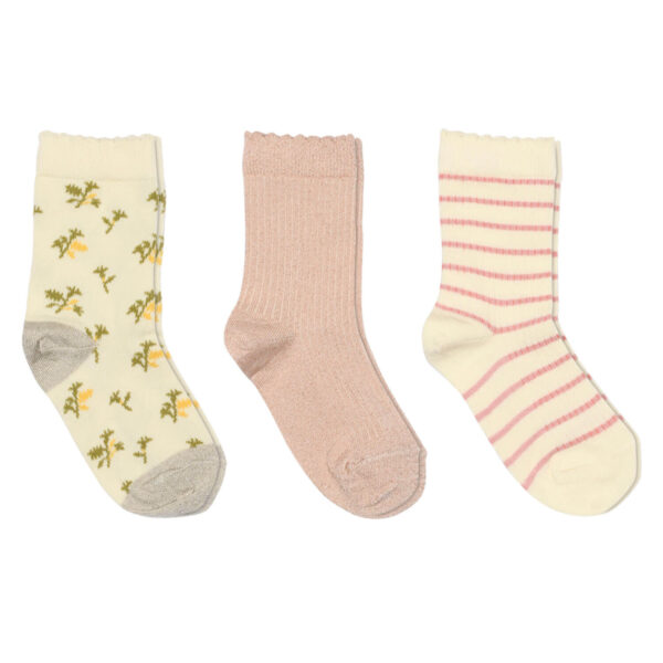 MP Denmark Thora Cotton Socks, 3-Pack „Cream“