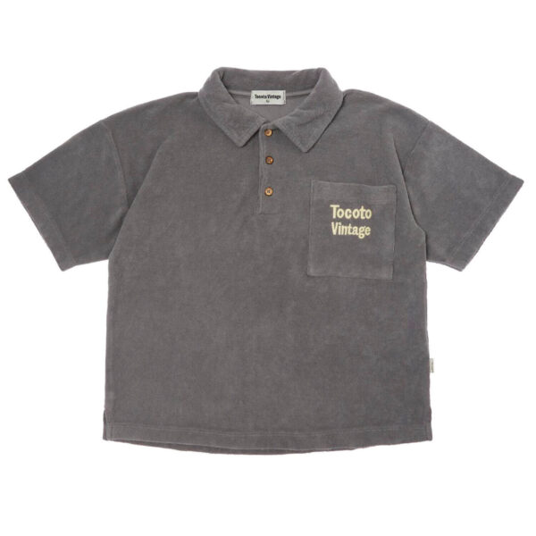 Tocoto Vintage Terry Polo Shirt "Dark Grey"