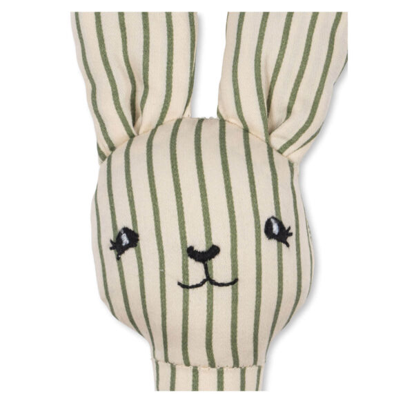 KONGES SLØJD Bunny Hand Rattle "Tea Stripe" - Image 2