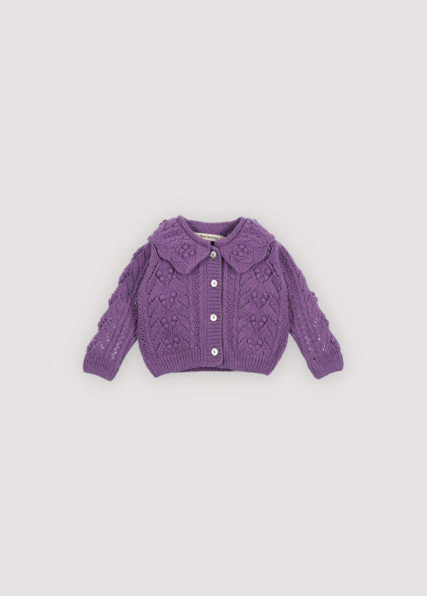 baby cardigan lila