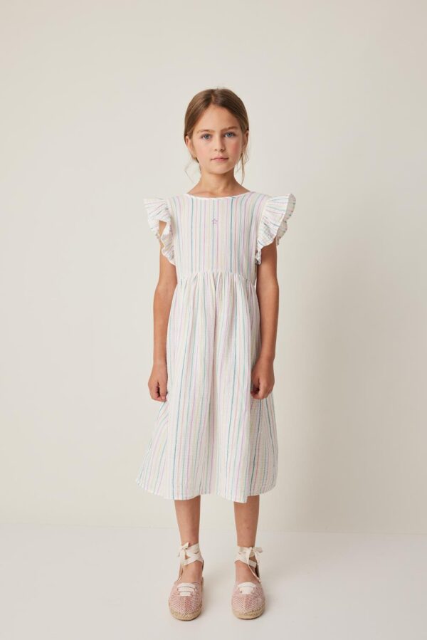 Tocoto Vintage Multicolor Striped Midi Dress - Image 5
