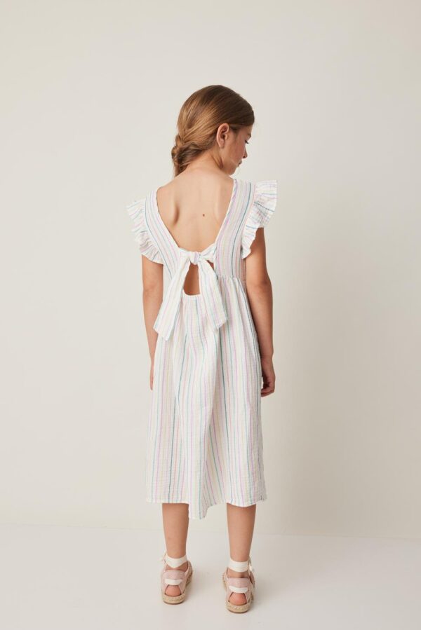 Tocoto Vintage Multicolor Striped Midi Dress - Image 4