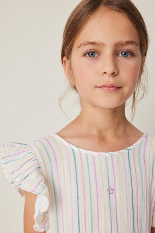 Tocoto Vintage Multicolor Striped Midi Dress - Image 3