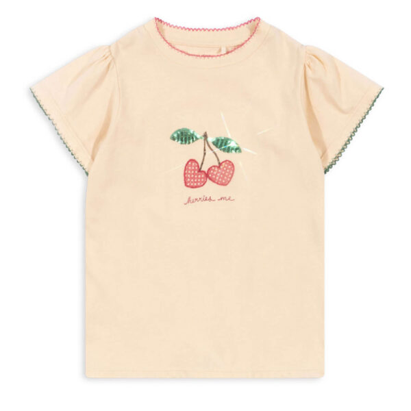 KONGES SLØJD Famo Puff Tee "Cherry Hearts"