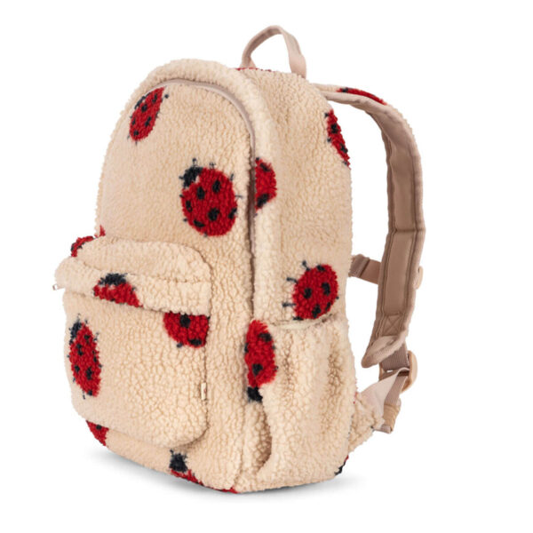 KONGES SLØJD Jody Teddy Backpack "Ladybug Sand" - Image 4