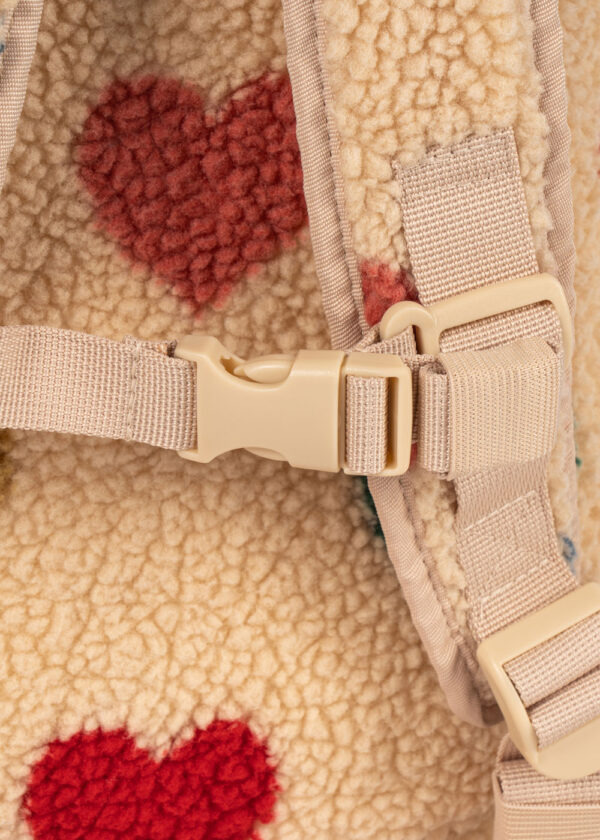 KONGES SLØJD Jody Teddy Backpack "Multi Hearts" - Image 3