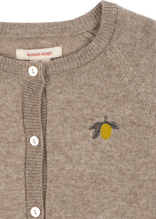 KONGES SLØJD Mattou Knit Cardigan "Light Brown" - Image 3