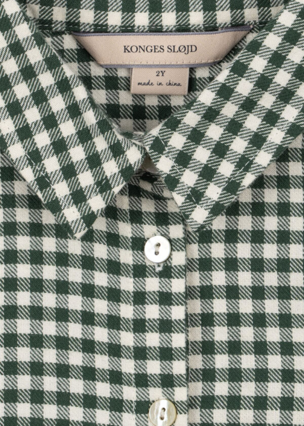 KONGES SLØJD Foret Longsleeve "Green Check" - Image 3