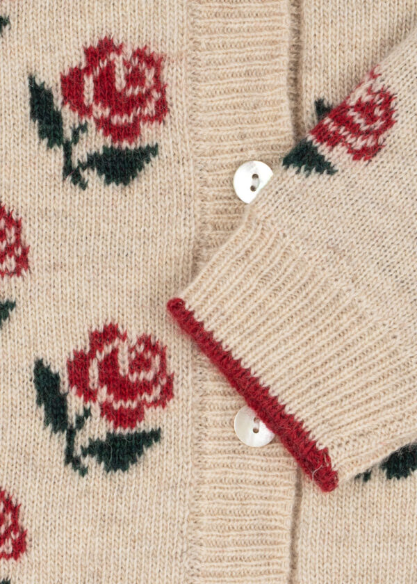 KONGES SLØJD Belou Knit Collar Cardigan "Rose" - Image 2